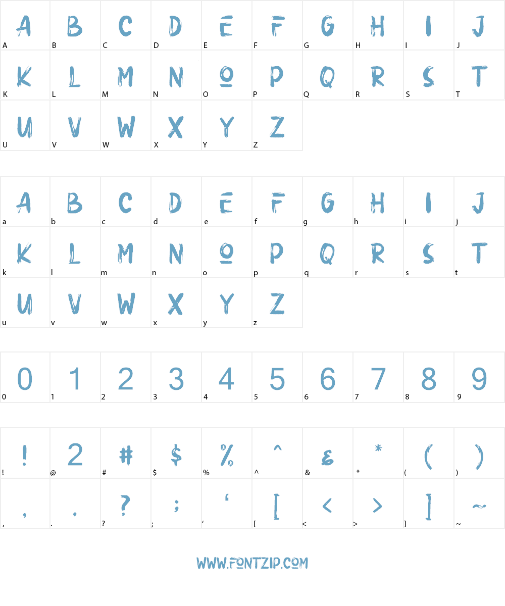 ULTRA BRUSH Font Character